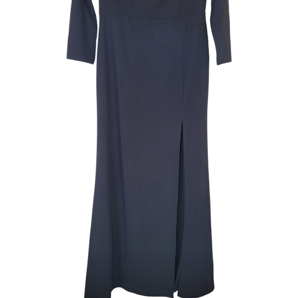 New LULU'S Black Off The Shoulder Maxi Dress Size XL - Picture 4 of 14